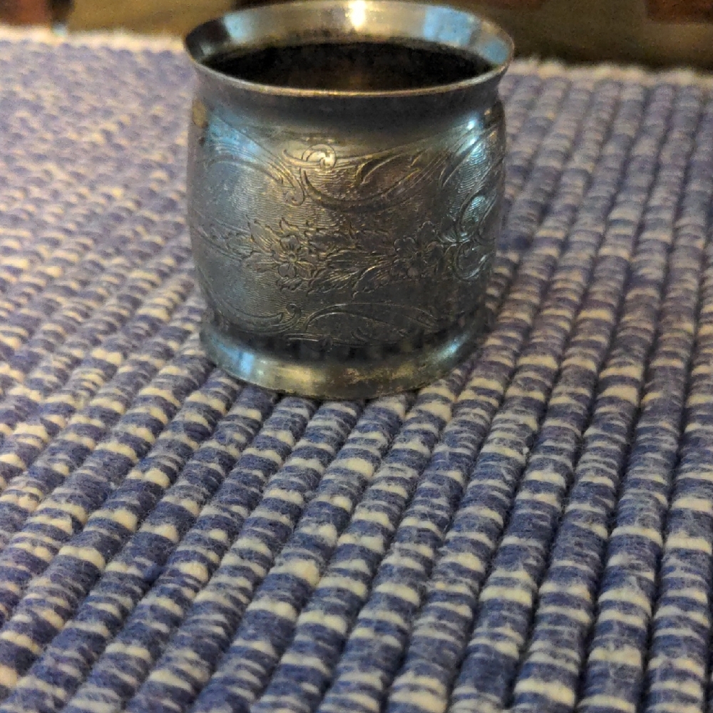 Antique Silver Plated Napkin Ring